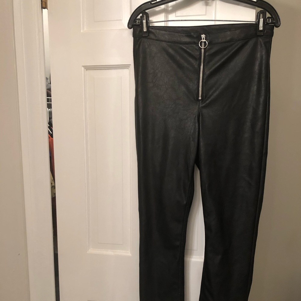H & M faux leather pants sz 12 NWOT